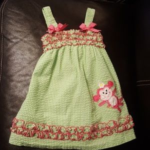 Pink and Green Summer Dress - 4T